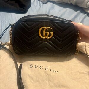 GG Gucci Black Crossbody Small Camera Bag
